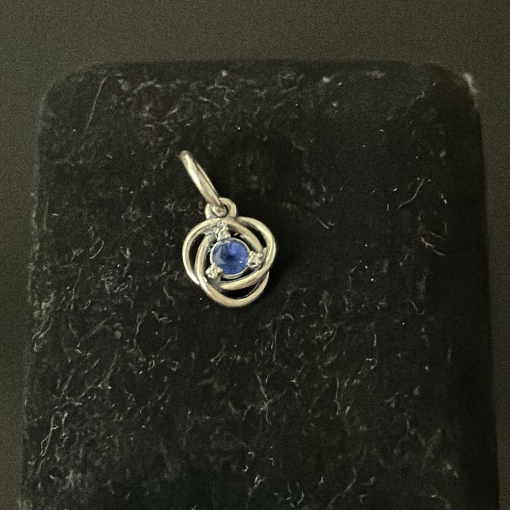 Pandora September birthstone eternity circle dangle charm